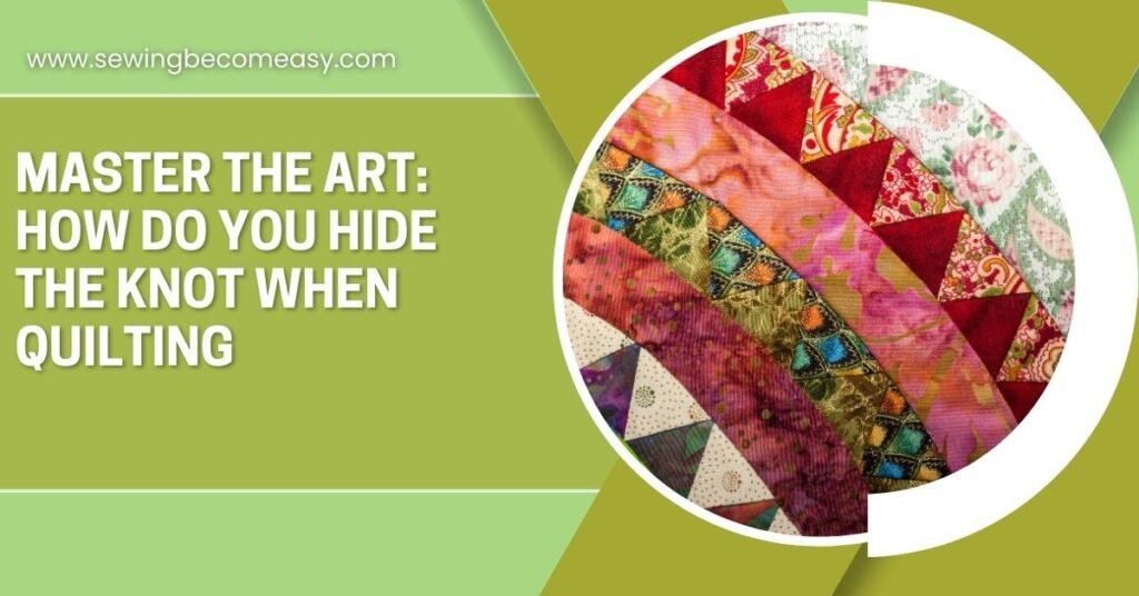 How Do You Hide The Knot When Quilting