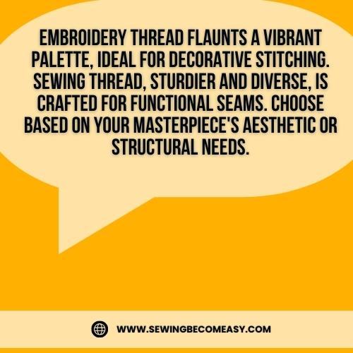 Embroidery Thread Vs Sewing Thread